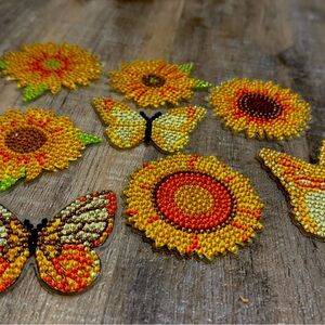 8pc completed “Diamond” art refrigerator magnet set.